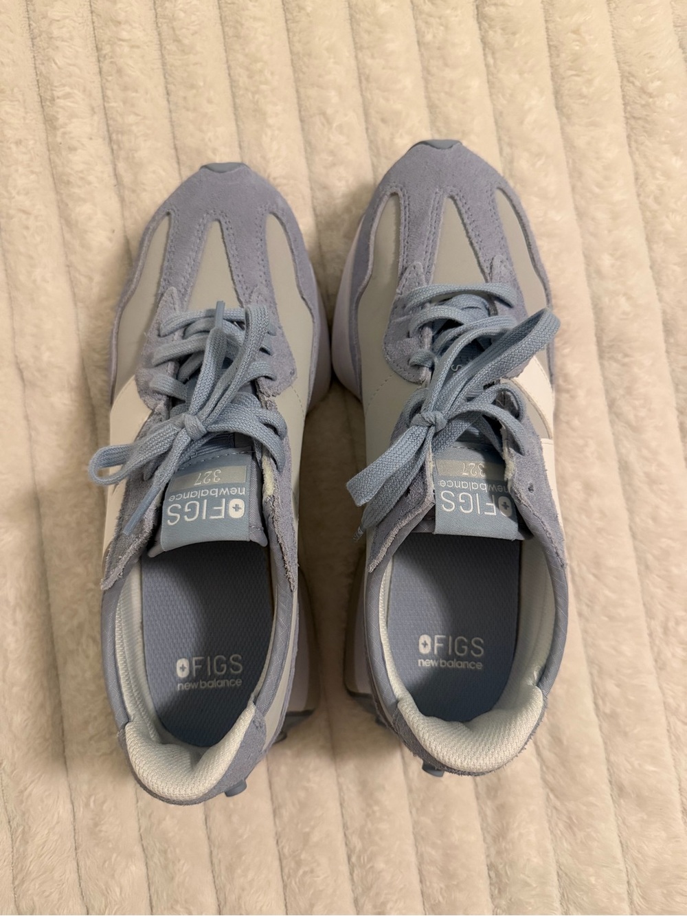 Figs Women's Sneakers in Light Blue and White - Picture 3 of 5